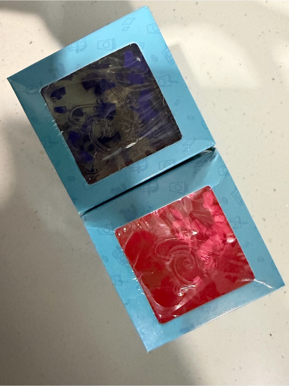 Decorative Kids Candle Tiles — Blue and Red